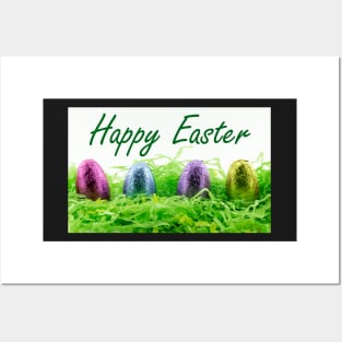 Happy Easter chocolate eggs Posters and Art